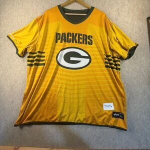 Green Bay Packers NFL Flag Football Reversible Jersey Gold Green Mens 2XL